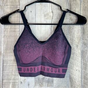 Under Armour Purple & Black Sports Padded Bra with Adjustable Straps Pul…